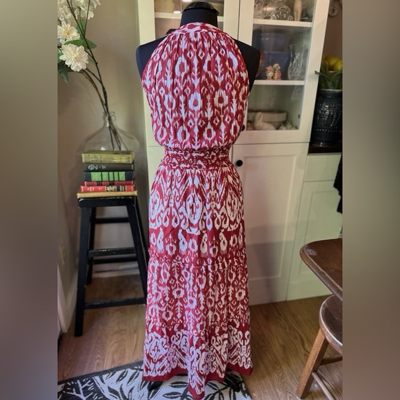 Mlle Gabrielle 3X Red
 and White Sleeveless Maxi Dress - Picture 4 of 13